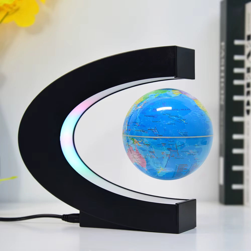Magnetic Levitating Globe with LED Light, Cool Tech Gift Birthday Gifts for Kids, Floating Globes World Desk Gadget Decor