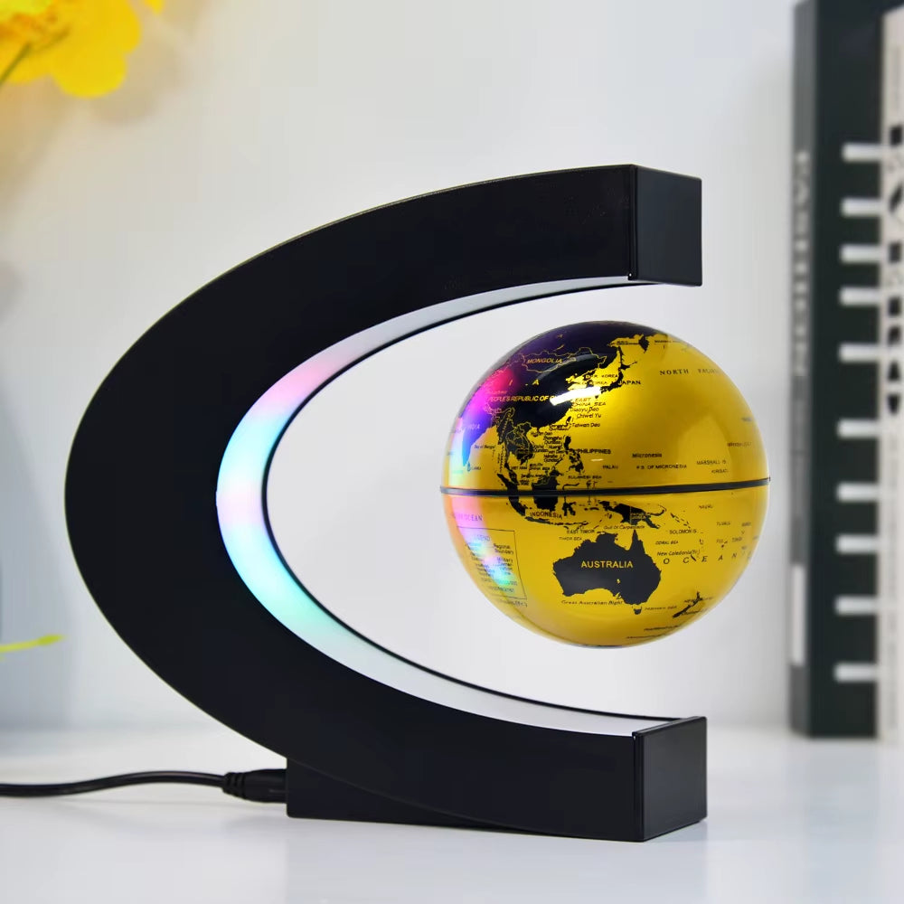 Magnetic Levitating Globe with LED Light, Cool Tech Gift Birthday Gifts for Kids, Floating Globes World Desk Gadget Decor