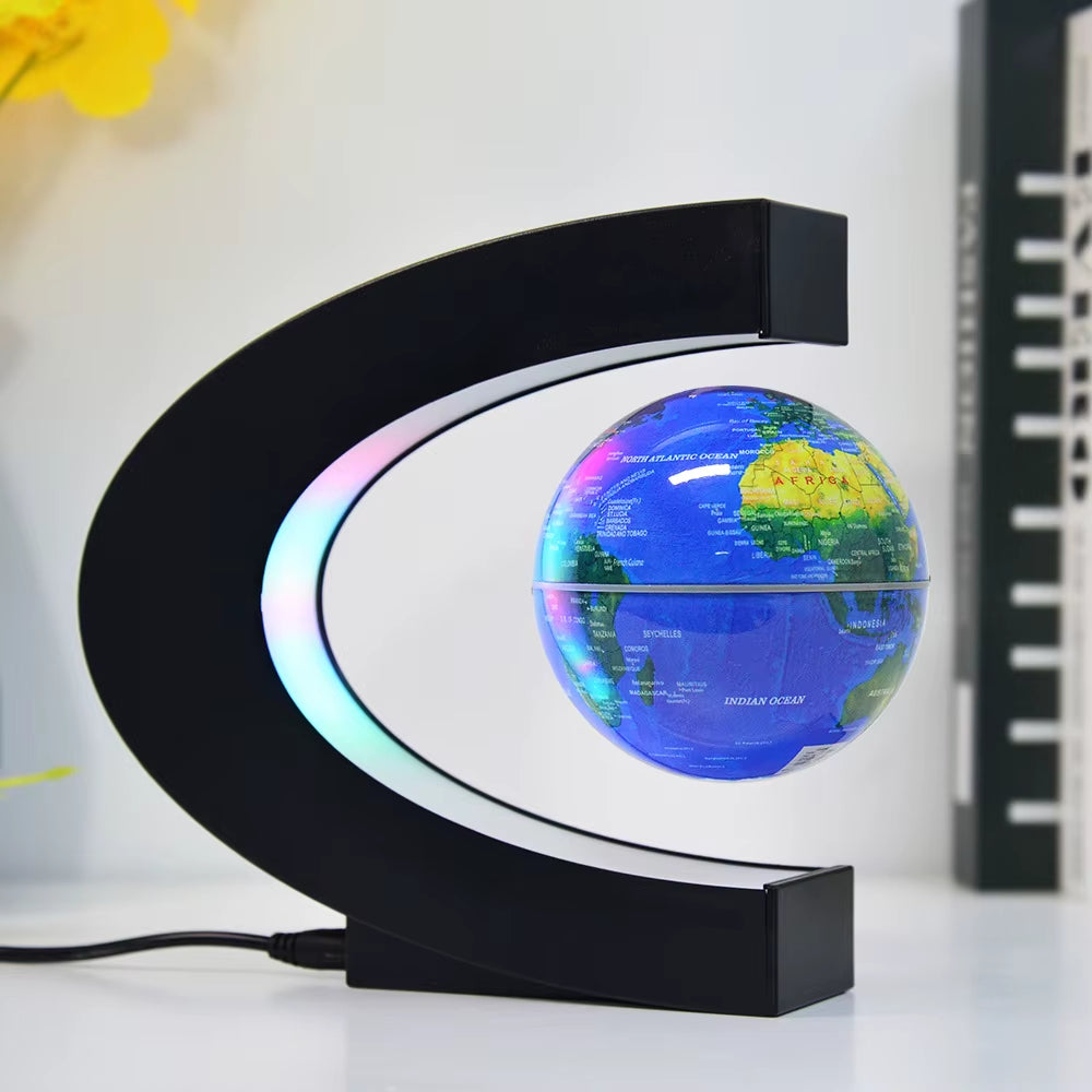 Magnetic Levitating Globe with LED Light, Cool Tech Gift Birthday Gifts for Kids, Floating Globes World Desk Gadget Decor